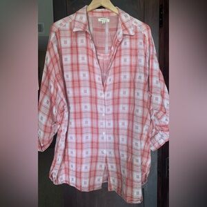 Max Studio flannel Blouse